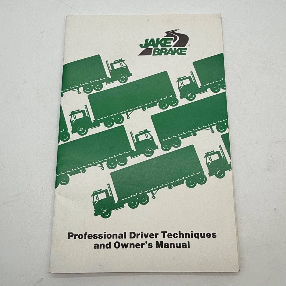 Vintage 1990 Jake Brake Professional Driver Techniques and Owners Manual Set